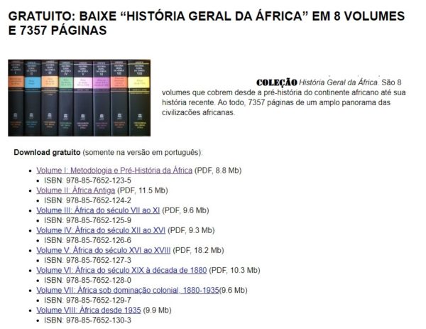 Coleção História da África